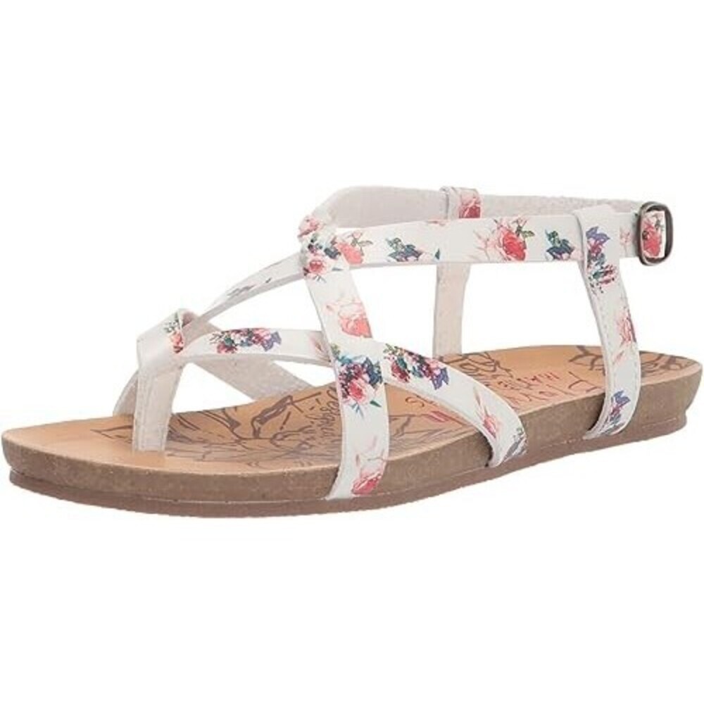 Blowfish Malibu Granola-B-T Sandal Kids 8 White Floral Adjustable Buckle RHS4267 - Picture 8 of 14